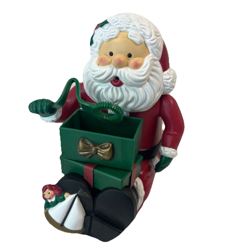 Vintage Avon Gift Bubble Blowing Santa Animated Christmas Decor 1996 No Box‎